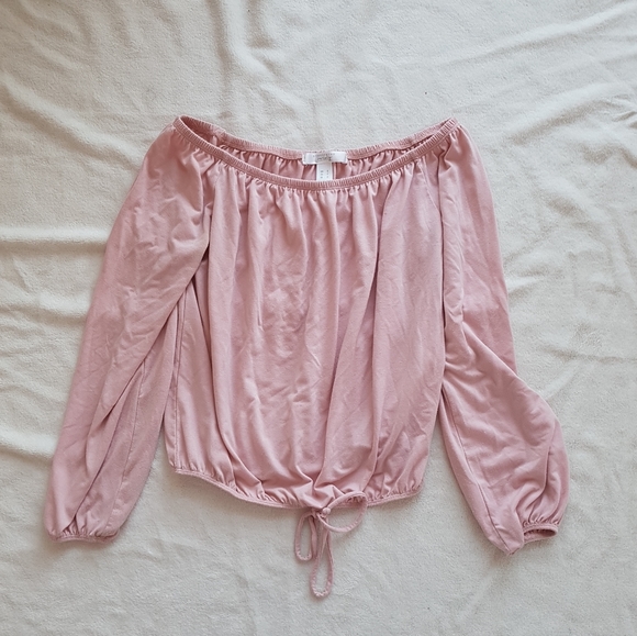 Streetwear Society Tops - Streetwear Society Pink Off-Shoulder Top